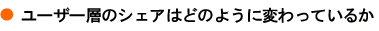 ユーザー層のシェアはどう変わっているか