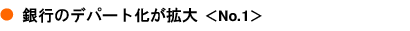 銀行のデパート化が拡大 その1