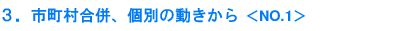 3.市町村合併、個別の動きから<NO.1>